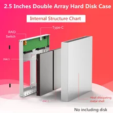*#Best Price Dual Hard Disk Array Cabinet 2.5'' Hard Disk Array with RAID Function 4 Modes USB3.1 Type C Disk Array Box 2 Bay Data Backup *#Best Price Dual Hard Disk Array Cabinet 2.5'' Hard Disk Array with RAID Function 4 Modes USB3.1 Type C Disk Array Box 2 Bay Data Backup
