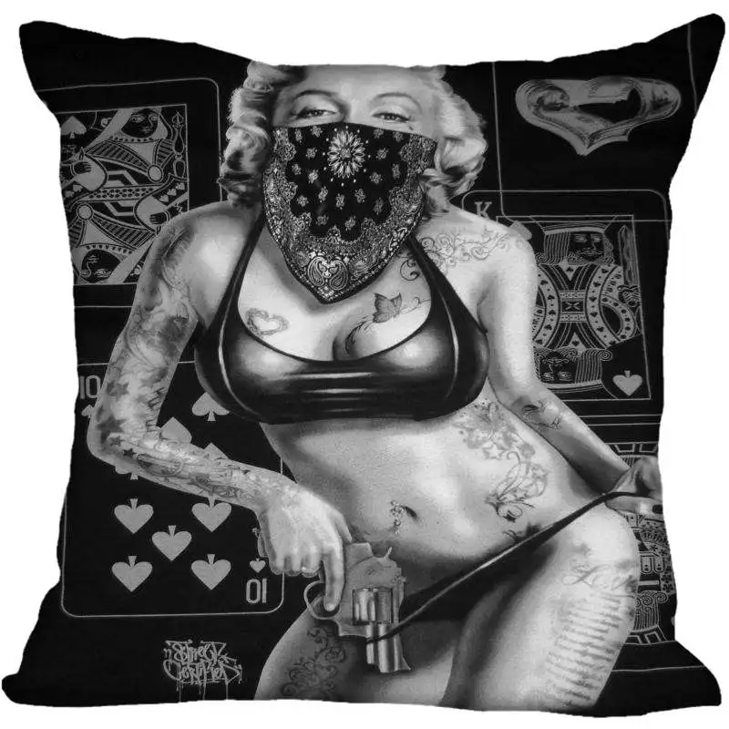 

Hot Sale Custom Marilyn Monroe Pillowcase 40x40cm 45x45cm 60x60cm(Two Sides) dakimakura Home Hot Pillow Cases