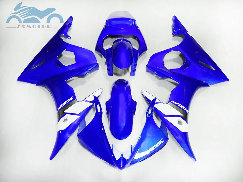 Индивидуальные мотоциклетные обтекатели комплект для YAMAHA R6 YZFR6 2003-2005 YZF R6 03-05 спортивные гоночные Обтекатели запчасти синий белый DF26