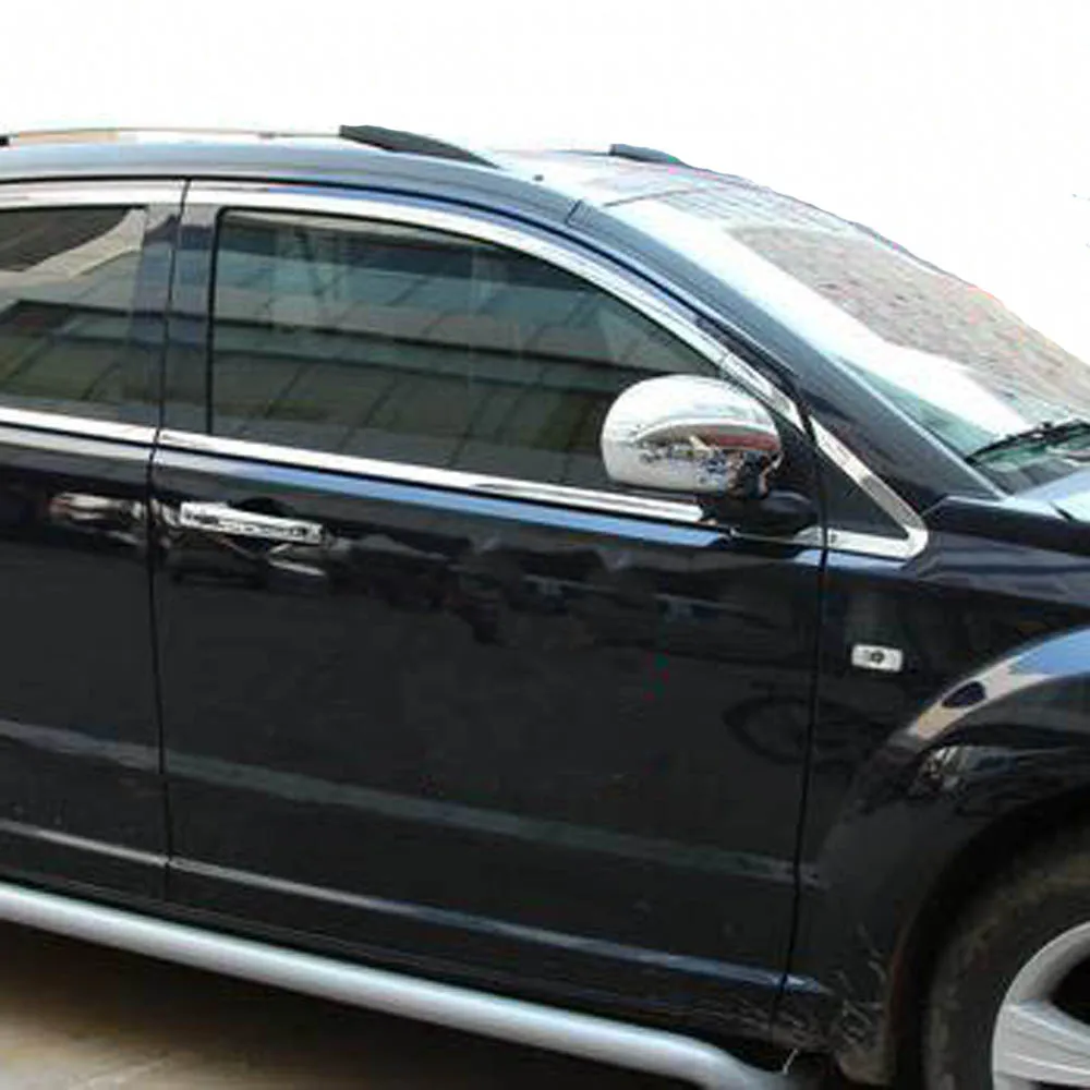 Exterior Chrome Accessories for dodge caliber front out side door rear view  reversing mirror decorative frame sticker cover trim-in Chromium Styling  from ...
