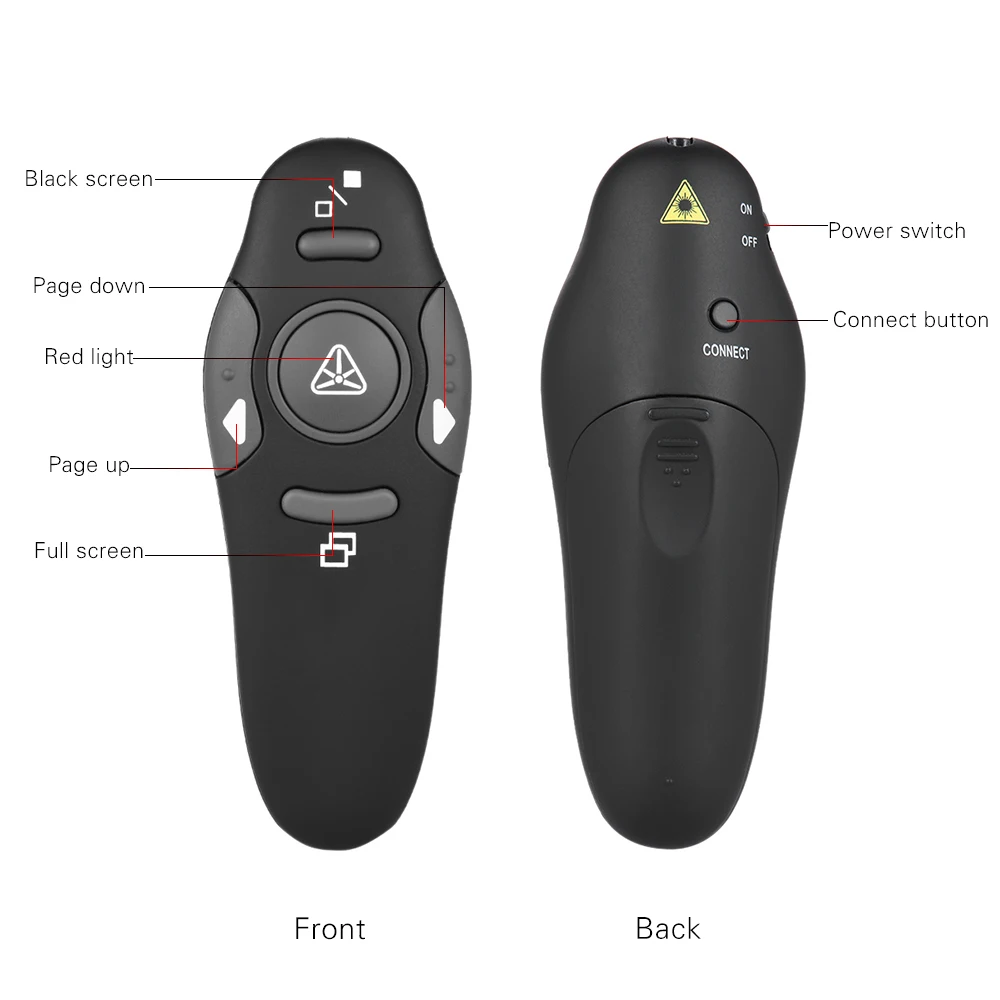 24ghz Wireless Flip Pen Laser Pointer Presenter Remote Control Air