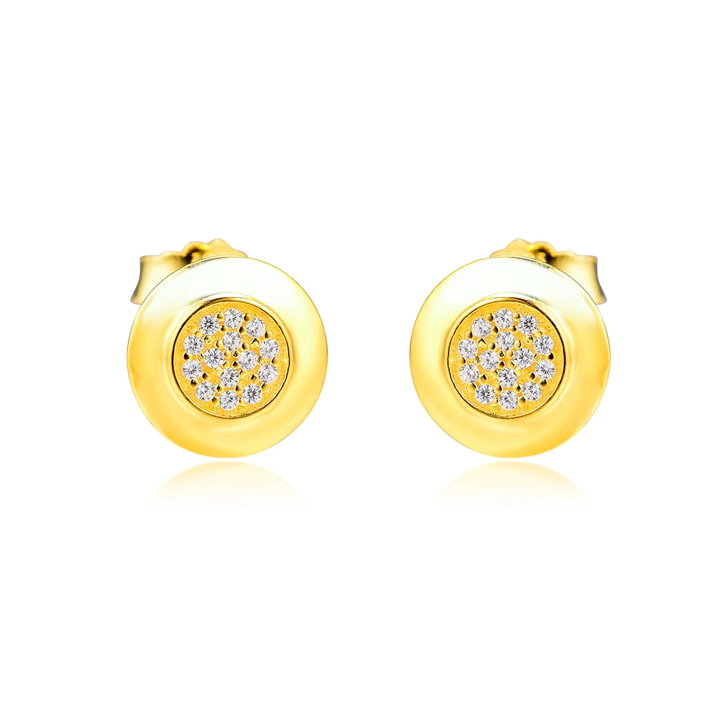 

CKK Earrings 100% 925 Sterling Silver Signature Stud Earrings with CZ Europe Fashion Shine Earring Studs for Women Wholesale