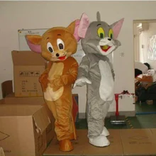 Профессиональный дешевый том Кот и Джерри мышь взрослый Размер талисман костюмы для детей