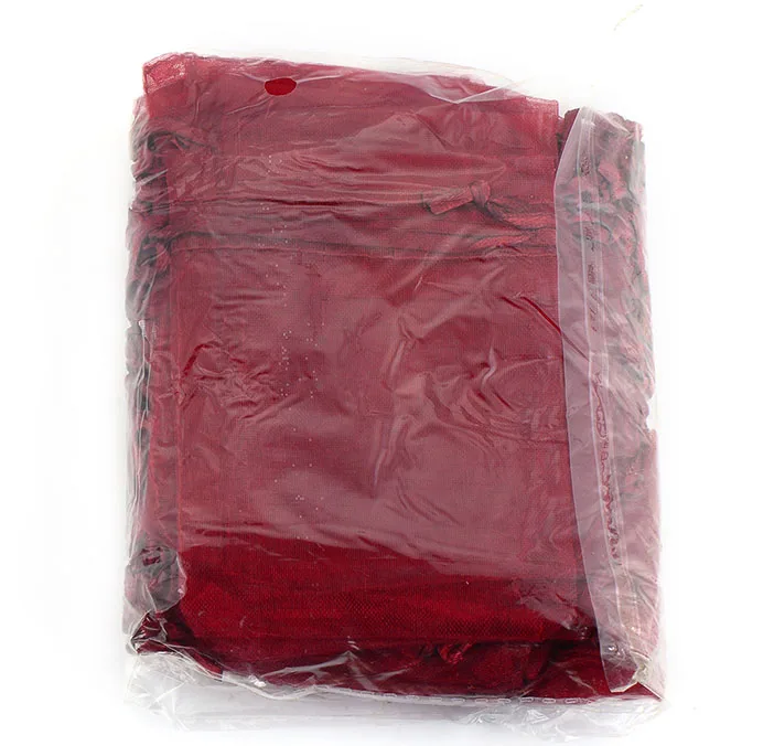 Случайные Смешанные цвета упаковки ювелирных изделий Organza Сумки Из Органзы 7x9 см, свадебные подарочные сумки и мешки, 50 шт./партия - Цвет: Wine Red