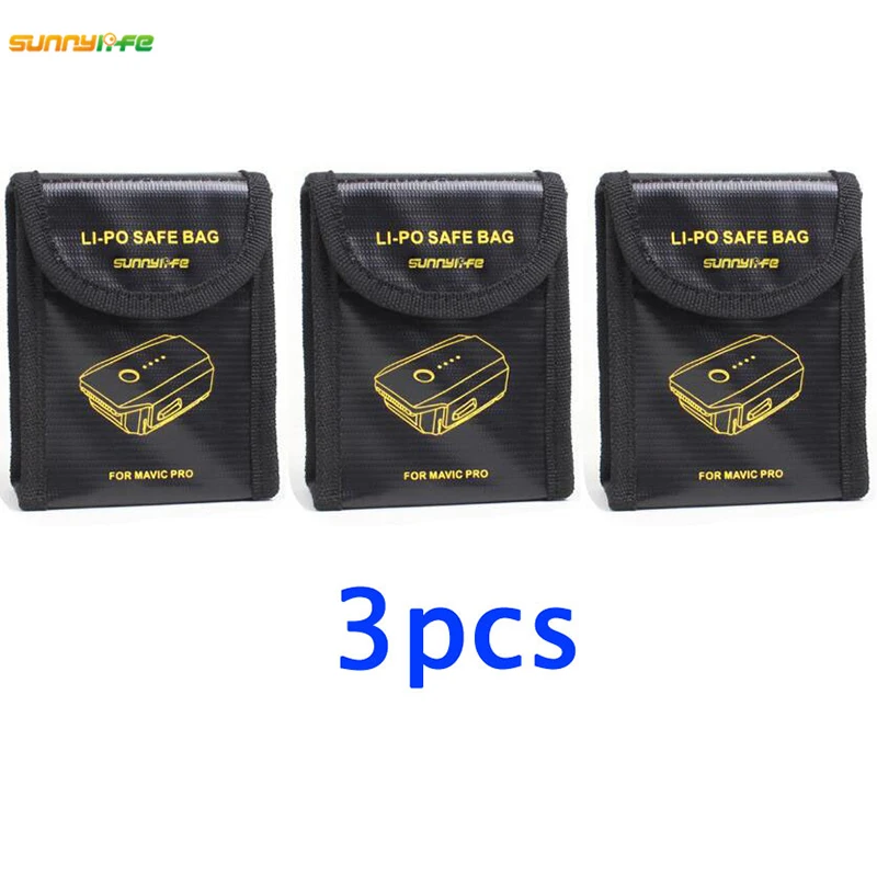 

3pcs Lipo Battery Pouch Explosion-proof Protector Case Fireproof blast proof Safe Bag Fiber Storage Box for DJI Mavic PRO Drone