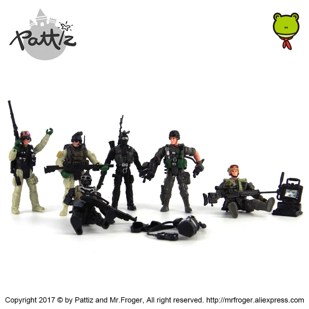 PATTIZ 1/18 пластиковые армейские Игрушечные солдатики для мальчиков маленькие