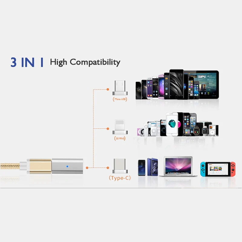 Mirco usb type C магнит с разъемом адаптер Micro USB для type-C кабель зарядного устройства микро-usb Магнитный адаптер для мобильных телефонов