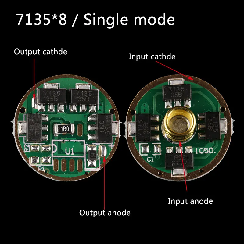 Buy AMC7135*8 single mode Flashlight circuit board