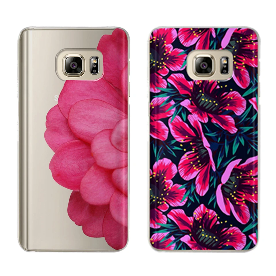 

For Samsung Galaxy J3 J5 J7 A5 A3 2017 2016 2015 S6 S7 Edge S8 S9 Plus Colorful Flower Phone Case Coque Capas Fundas Etiu