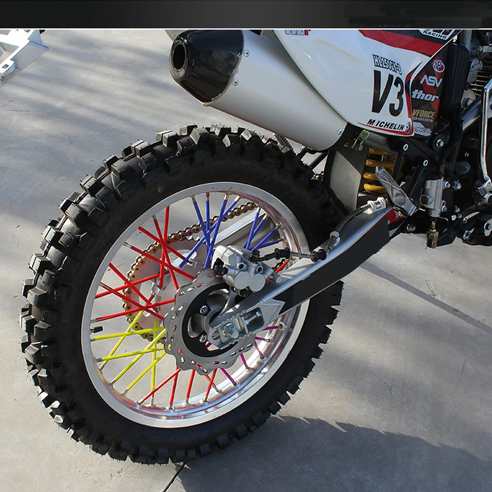 72 Pieces Universal Motorcycle Dirt Bike Enduro Wheel Rim Spokes Skins