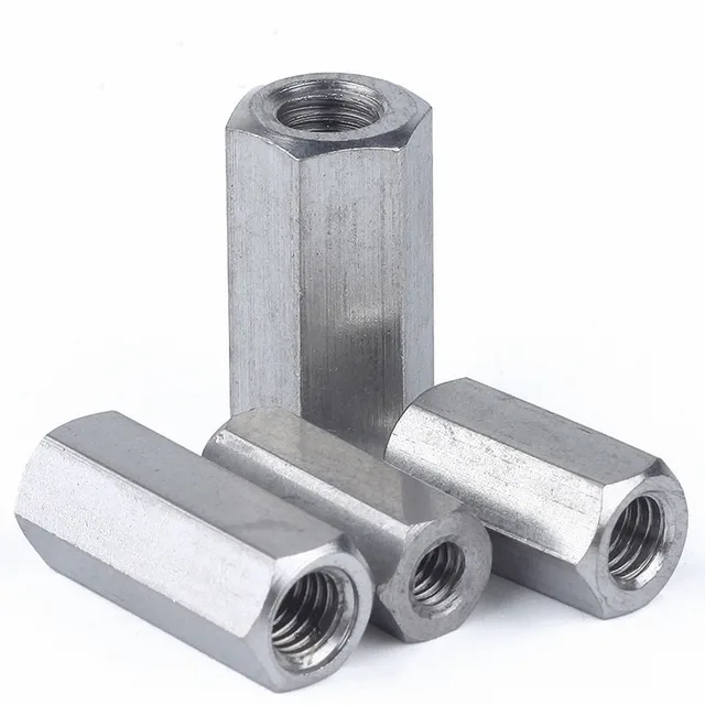 1Pcs Hex Rod Coupler Nut 304 Stainless Steel Metric Coupling M4 M5 M6 M8 M10 M12 Fit Blot All