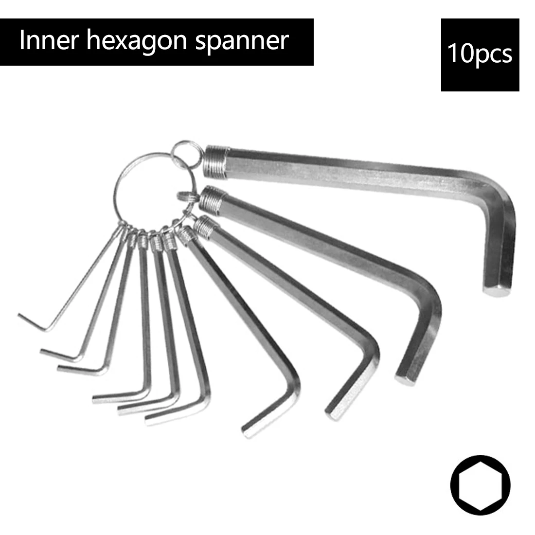 10 Pcs Hex Allen Key Wrench Set Metric Combination 1.5mm to 10mm Hand Tool