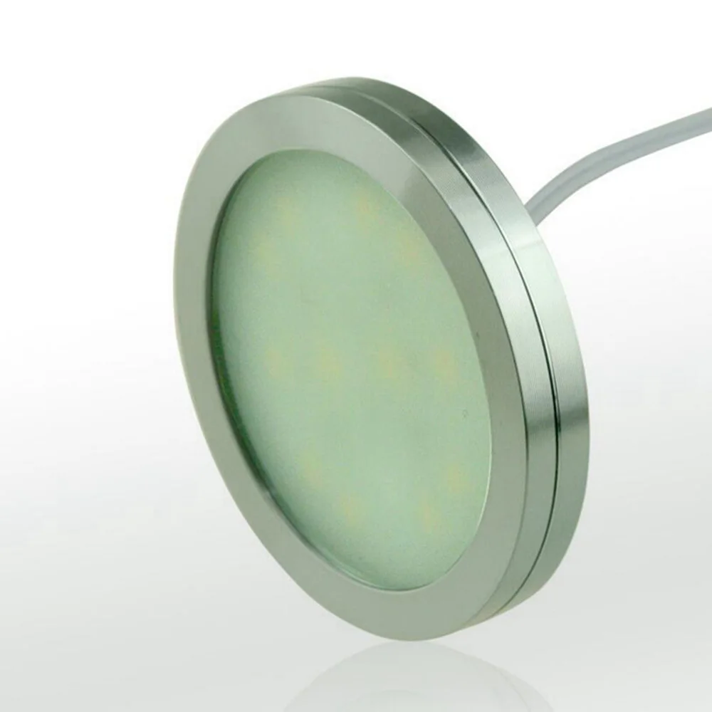 Skup 4 sztuk za komplet z funkcją ściemniania 12 V 2.5 W LED pod oświetleniem szafki bezprzewodowy pilot zdalnego sterowania punkty świetlne LED licznik LED szafka światła