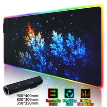 Игровой коврик для мыши светодиодный RGB большой геймерский коврик для мыши USB светодиодный подсветка Радужный компьютерный коврик резиновая клавиатура Настольный коврик