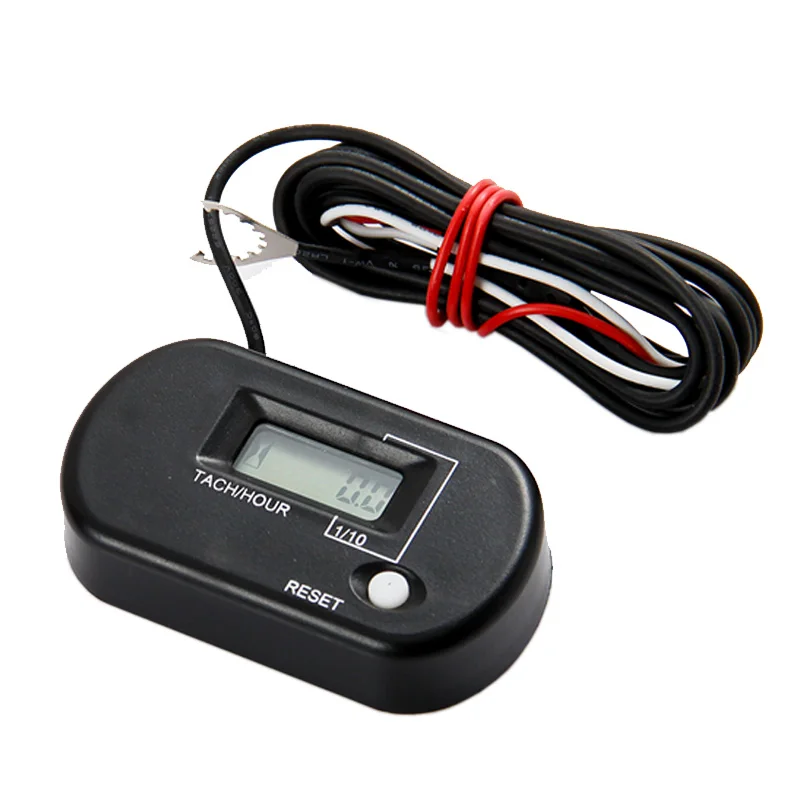 Powersports Resettable Digital RPM Tachometer Moto Timer for Mini