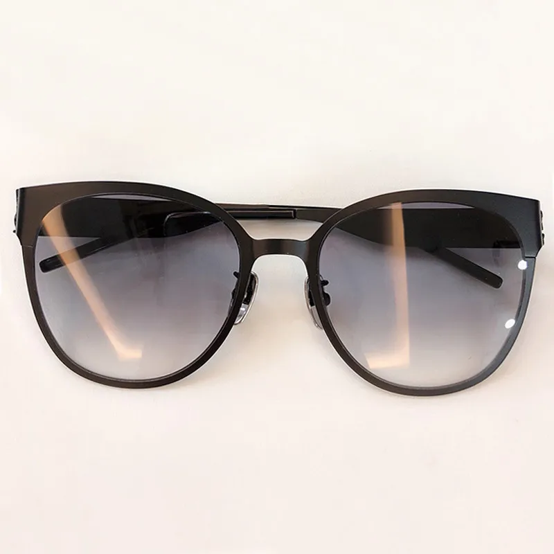 No2 Sunglasses Классические простые солнцезащитные очки «кошачий глаз» Для женщин, роскошная металлическая рамка, солнечные очки, классические ретро-оттенки De Soleil Femme UV400 - Цвет линз: No2 Sunglasses