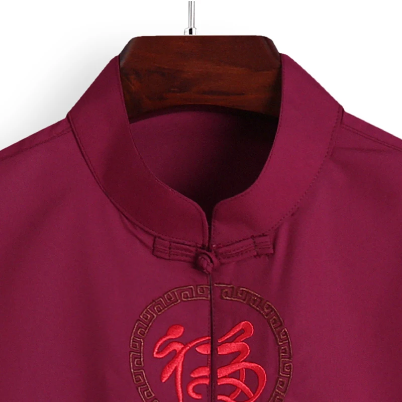 Chinese Man Tunic Suit Jackets Mandarin Collar Blazers Men Tangzhuang Mao Suits Mans Embroidery Blazer Costume Oriental Wearing