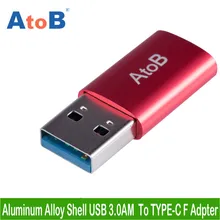 AtoB USB 3,0 macho a tipo C 3,1 adaptador hembra de sincronización de datos rápida cargador USB C tipo c Convertidor para Macbook Oneplus Huawei Xiaomi