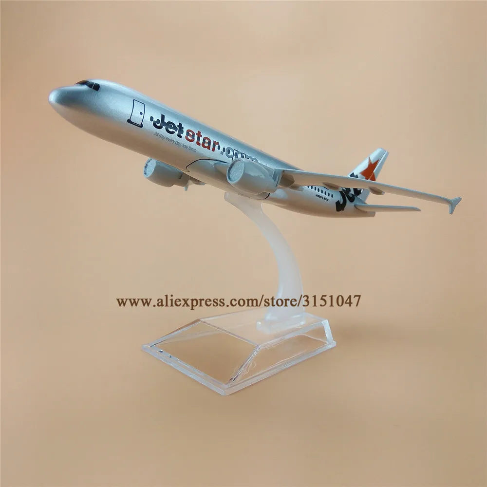 Сплав металла Jet Air Jetstar A320 авиалиний модель самолета Jetstar Airbus 320 Airways модель самолета Детские Подарки 16 см