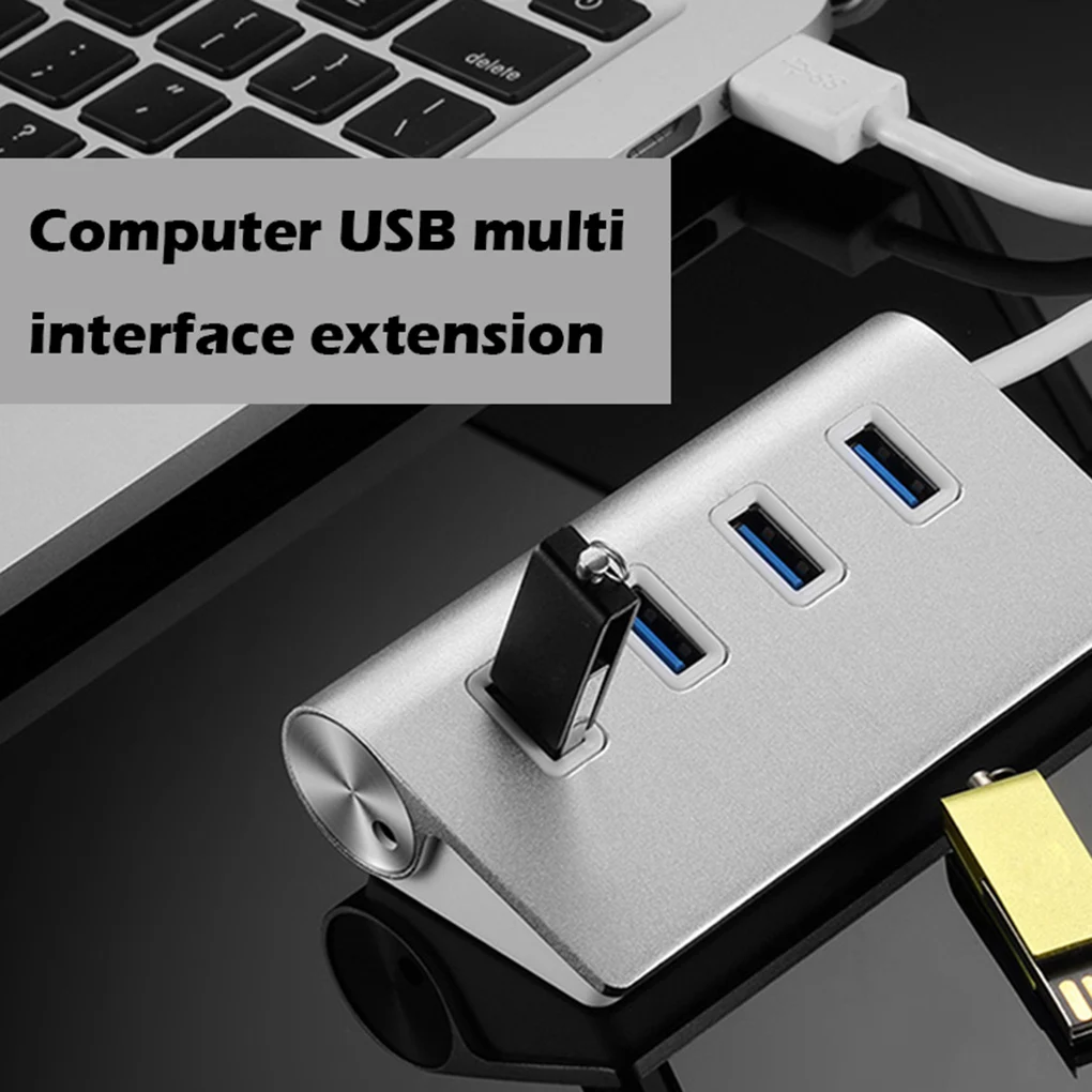 

New Arrival Aluminum Alloy USB 3.0 Hub Multiple 4 Port USB Charging Splitter Replacement for Laptop PC Computer Use