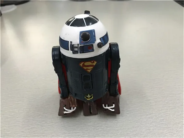 Милый SW робот R2D2 R2-D2 cos Супермен 10 см штучной упаковке ПВХ фигурка коллекция Модель Кукла игрушка в подарок