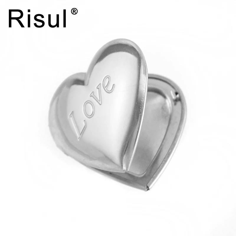 

Risul Love Locket Openable Box Lovely Heart Shape Picture/Photo Frame sachet perfume box Stainless Steel blank Pendant