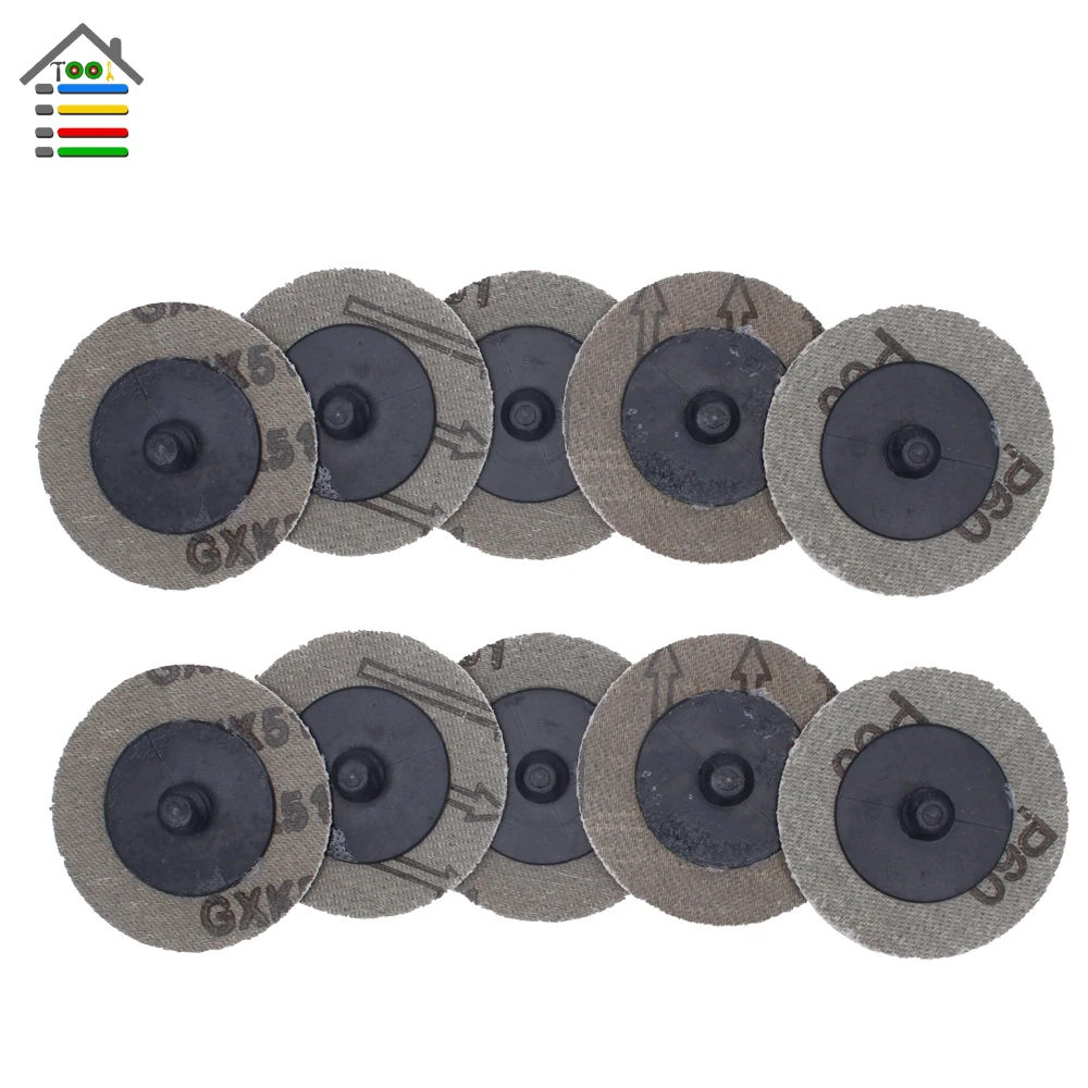25 шт. 50 мм шлифовальный диск для Roloc полировальная пластина 2 дюйма шлифовальный бумажный диск шлифовальный круг абразивные инструменты 60 80 100 120 Зернистость