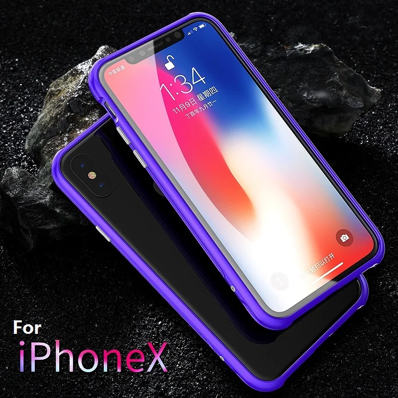 KANENG стильная Стильная красочная Противоударная защитная рамка для iPhone X Armor алюминиевая металлическая сумка для мобильного телефона Apple IPhone X 5,8"