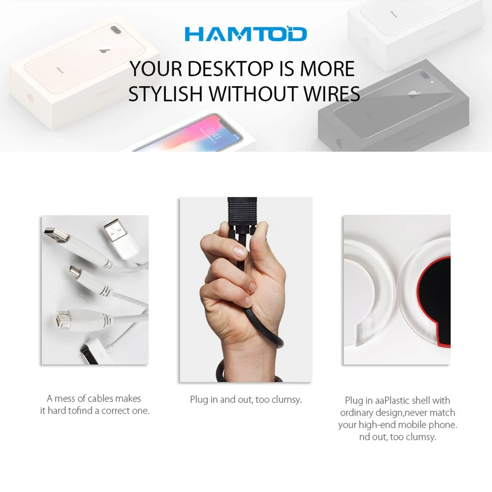 HAMTOD M9 настольная круглая форма Qi стандартное беспроводное зарядное устройство зарядного устройства для Blackview BV5800 Pro 10 Вт смартфонов