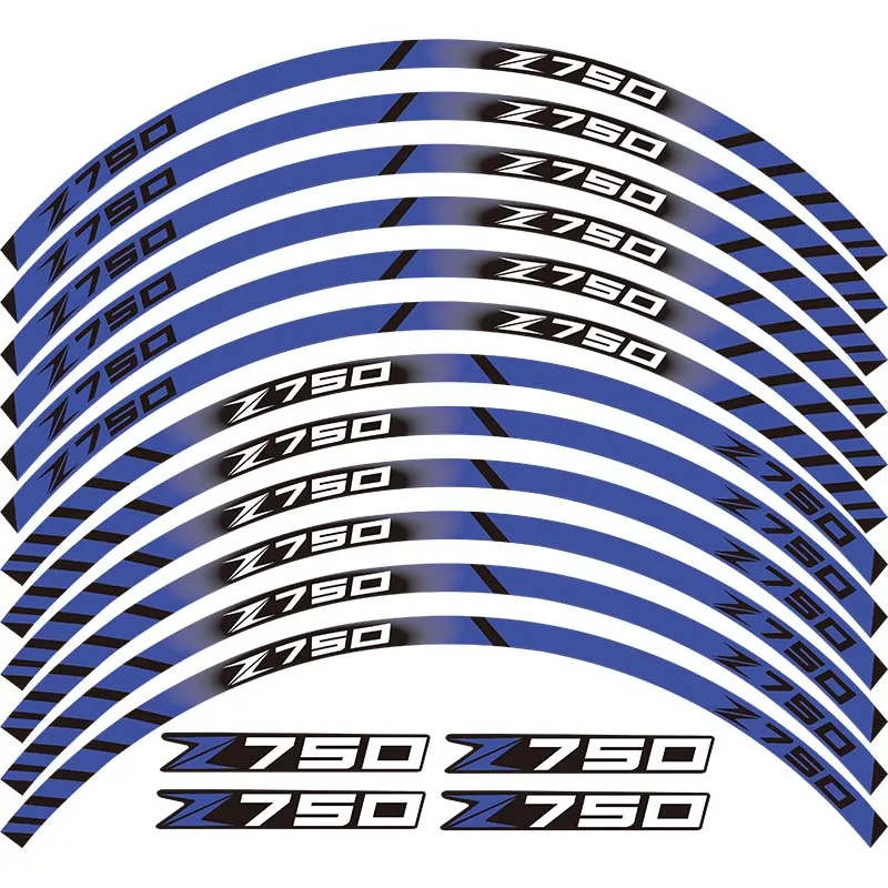 Наклейка на Мотоцикл Передние и задние колеса край внешний обод наклейки светоотражающие полосы колесные наклейки для Kawasaki Z750