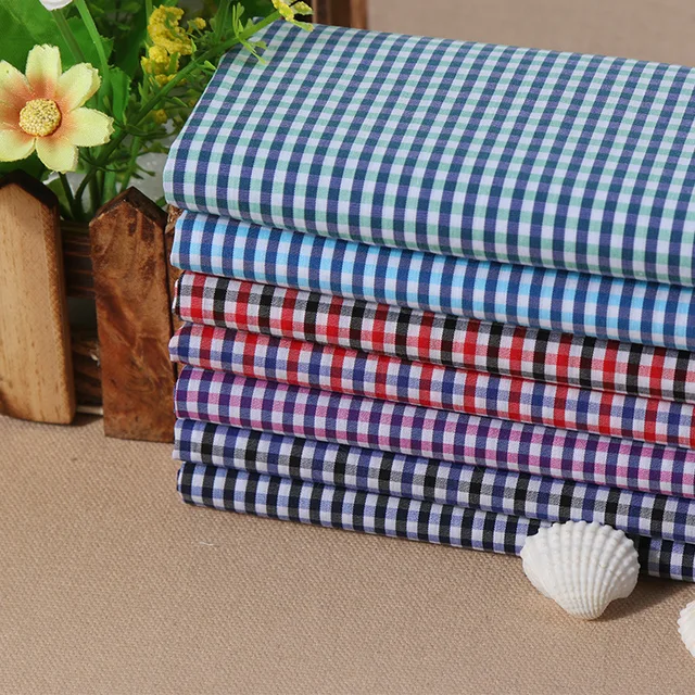 shirt fabric yarn dyed plaid cloth multi color spot of spring and