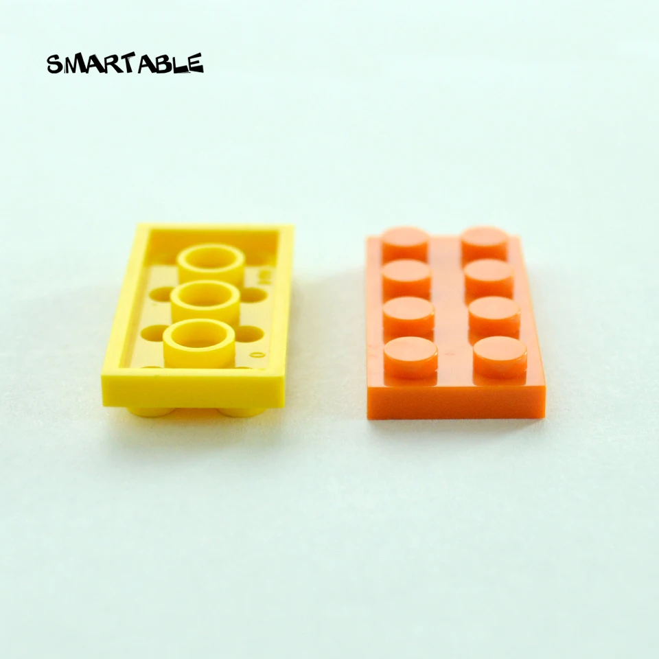 Smartable Plate 2X4 строительные блоки детали MOC DIY логотип развивающие креативные