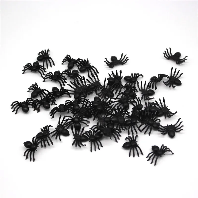 Cosplay&ware 50pcs Plastic Black Spider Trick Toy Halloween Haunted Prop Decorations Christmas Children’s Day -Cosplayware Store HTB1m3f1XJfvK1RjSspoq6zfNpXap.jpg