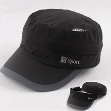 Летняя мужская шапочка из спандекса Обувь с дышащей сеткой гладкая шляпа с пустым верхом вентиляции армейские кепки Регулируемый Размеры Кепки s для мужчин и женщин