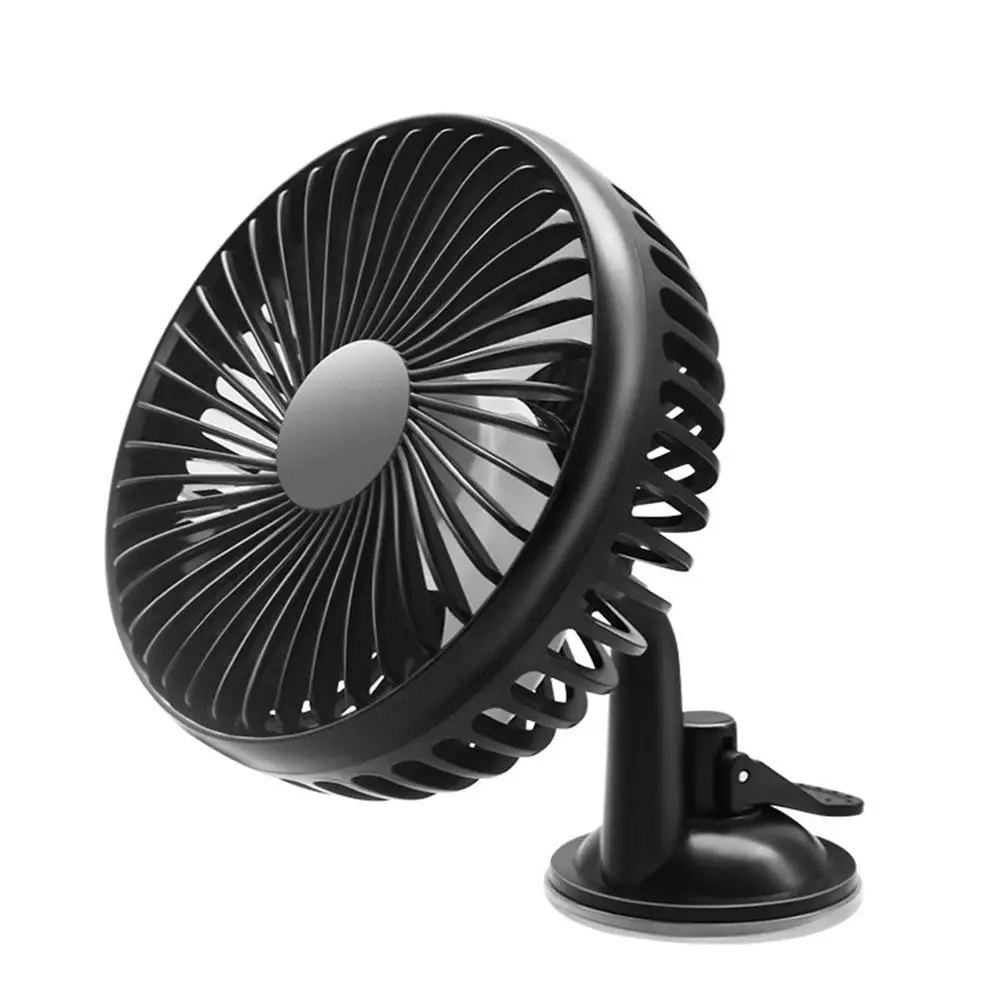 

12/24V Car Cooling Fan 360 Degree Rotation Dual Use Home Car Cooler Low Noise USB Fan Mini Air Conditioner for Car Truck Van