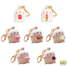 Стильная футболка с изображением персонажей видеоигр otato Банни Декор брелок Подвески с ремешками для телефона мягкий медленно поднимающийся Kawaii Мини жира Кролик Squishies