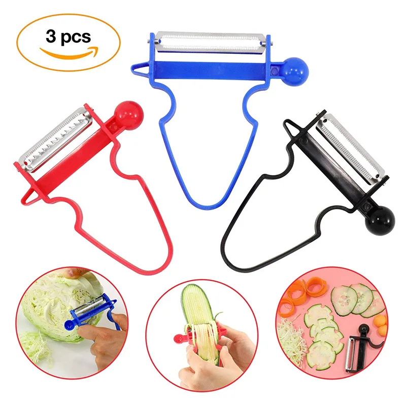 

Magic Trio Peeler Set 3 pcs Set Slicer Shredder Peeler Cutter Multi Peel Blade Kitchen Tools