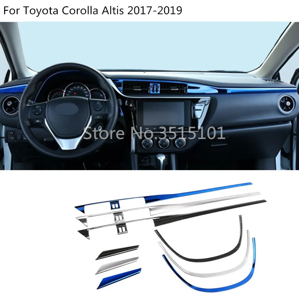 Us 63 19 12 Off Car Cover Detector Trims Stainless Steel Car Middle Console Control Dashboard Panel 3pcs For Toyota Corolla Altis 2017 2018 2019 In