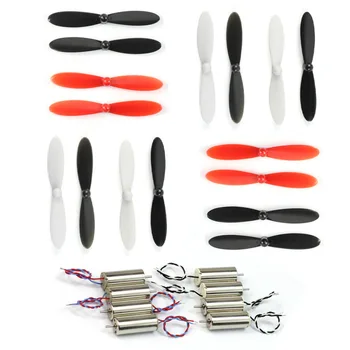 

2S 7.4V 8520 Brushed Motor 8.5x20mm Mini Coreless Motor 2 set+ H107-A02 Propeller Props for Hubsan H107 Quadcopter DIY Drone