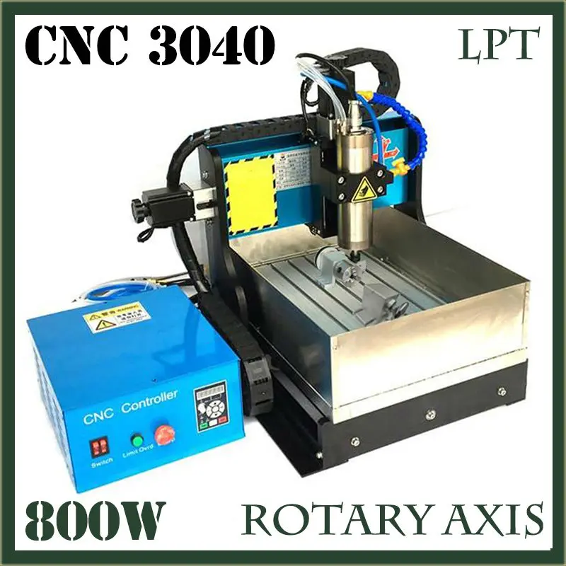 

JFT CNC Router 3040 800W Spindle Motor USB Port 4 Axis Engraver Machine Router with water channel