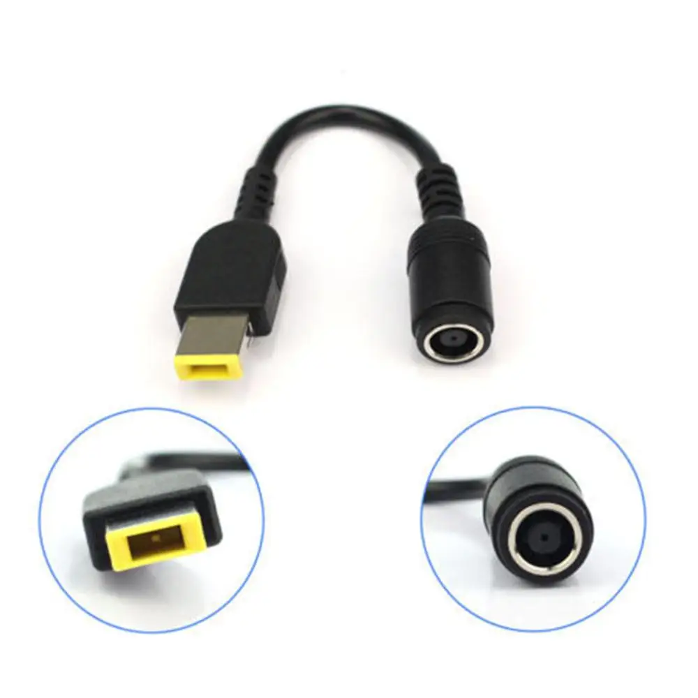 

Cewaal 7.9mm Round To Square Jack Connector 15CM Laptop Converter Cable Desktop for Lenovo Thinkpad Ultrabook Cord Durable