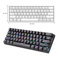 61 K62 RGB גיימינג מכני Bluetooth מקלדת 61 מקשים LED עם תאורה אחורית RGB מקלדת אנטי-Ghosting עבור גיימר (5)