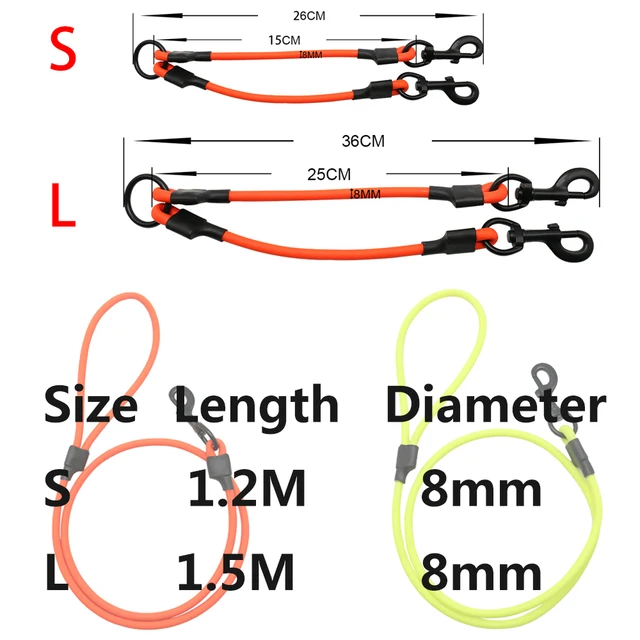 JanPet Double Dog Leash Linker Pet Product PVC Dogs Dual Lead Twin Way Walk Strap Leads Set For Two big Small Dogs Puppy