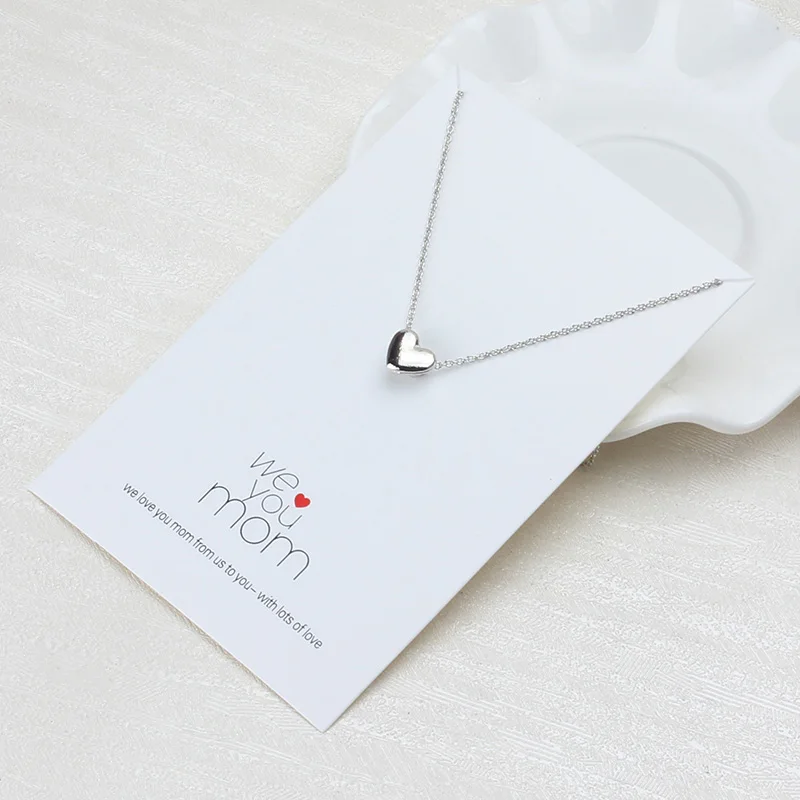 1 шт. минималистичное ожерелье чокер с сердечками и надписью Wish Card Collier цепочка