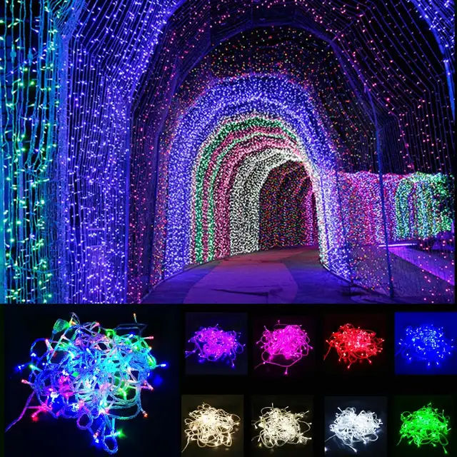 50m 100m Indoor Outdoor Led Strip String Light For Christmas Tree 50m 100m Indoor Outdoor Led Strip String Light For Christmas Tree Holiday Garden Home Square Decoration Ac 110v 220v Waterproof