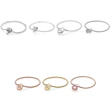 7 стилей, браслеты из стерлингового серебра 925 пробы, очаровательные браслеты с бабочкой, мышкой, сердцем, браслеты с пряжкой для женщин, подходят для самостоятельного изготовления бусин