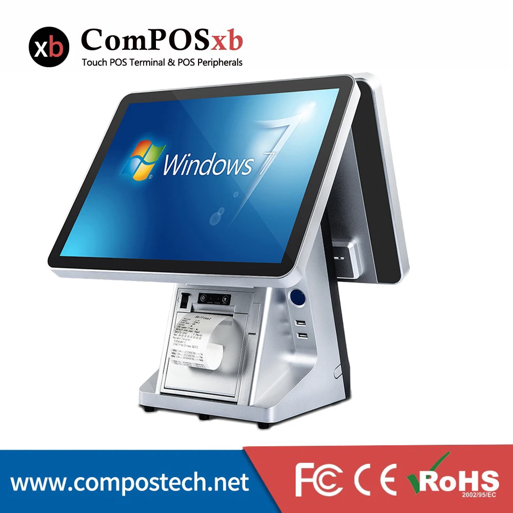 ComPOS Новый кассовый аппарат 15 дюймов многофункциональный TFT LCD EPOS система