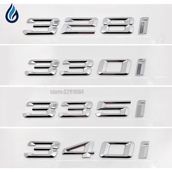

328i 330i 335i 340i Car Refit Displacement Emblems Tail Decor Sticker For BMW 3 Series F30 F31 F34 E21 E30 E36 E46 E90 E91 E92