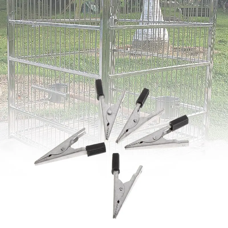 5 шт. зажим для клетки Попугаи Птицы предотвращает побега металлическая защитная Дверь Аксессуары для замка металлическая клетка зажим для птиц товары для домашних животных