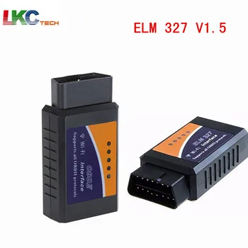 

100pcs/lot DHL free Best ELM327 WIFI V1.5 OBD2 OBDII Code Reader Super Mini ELM 327 wifi for Android//IOS Diagnostic Tool